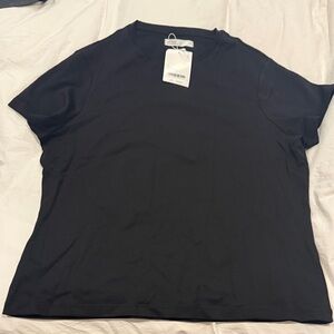 OAK + FORT Black Short Sleeve Crew Tee